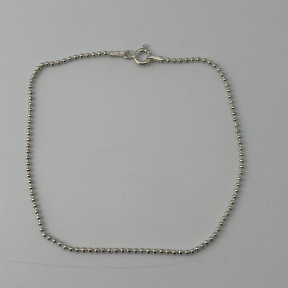 925 Italian Silver Tiny Ball Tennis Bracelet - Picture 2 of 5